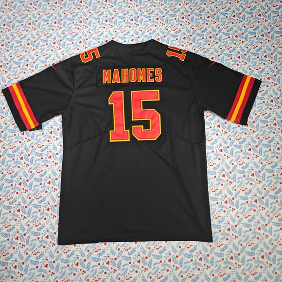 Patrick Mahomes Chiefs Super Bowl Black Jersey No. 15 - Picture 6 of 7